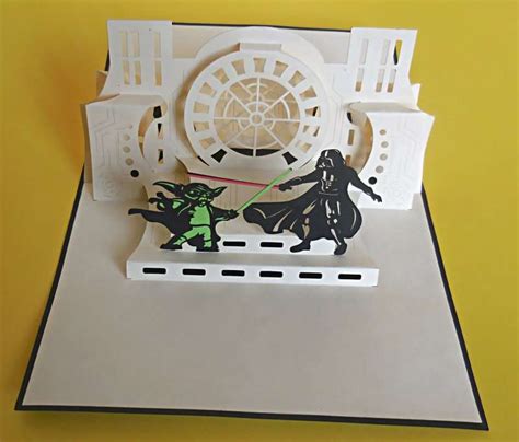 star wars pop up card|star wars greeting card.